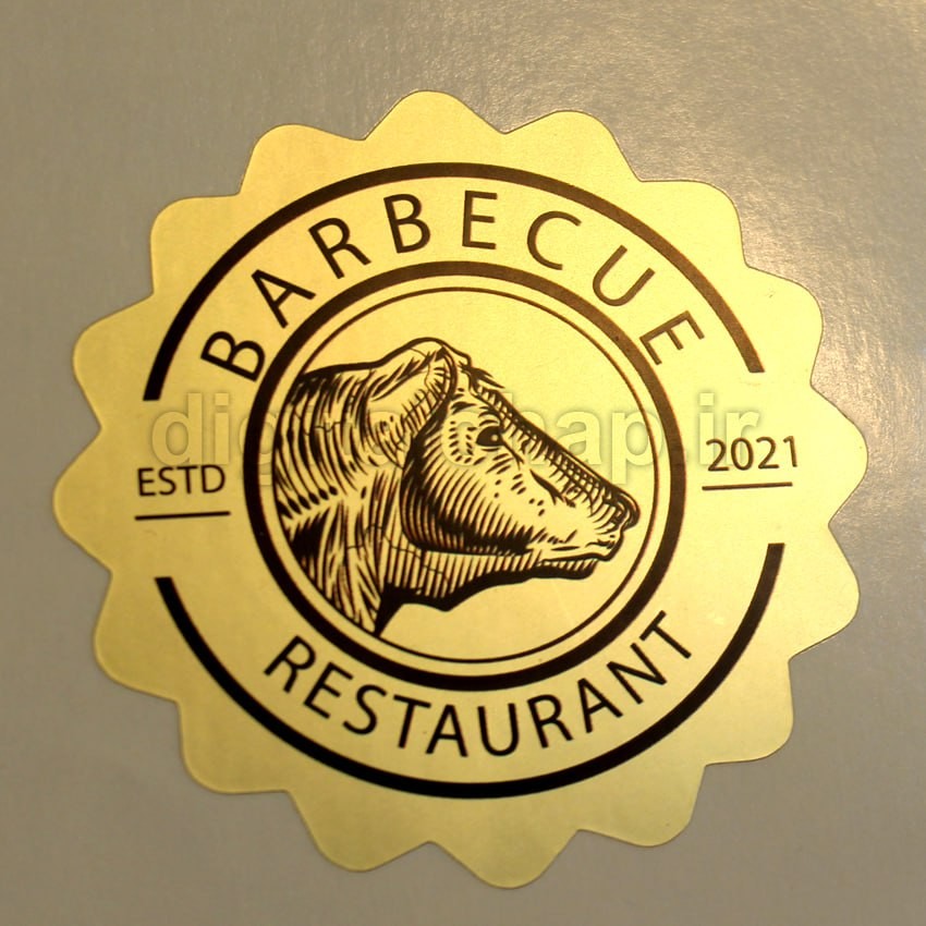 لیبل طلایی مات ضد آب